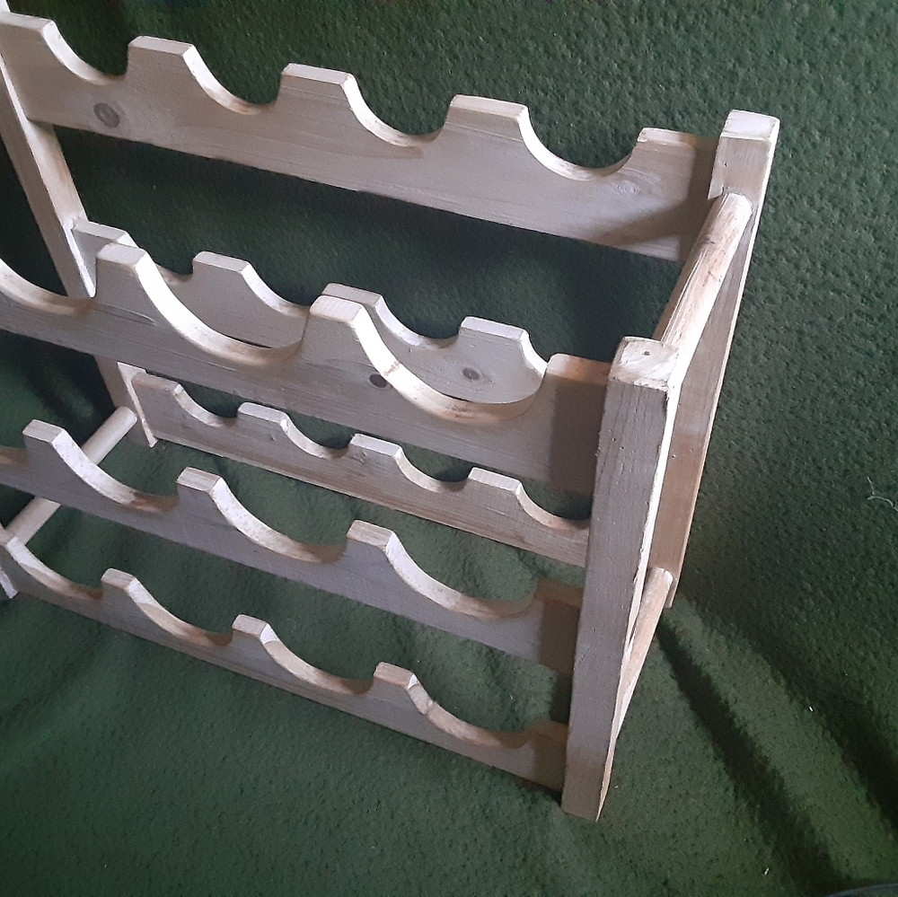 Farmhouse Rustic Wine Rack - Picture 3 of 5
